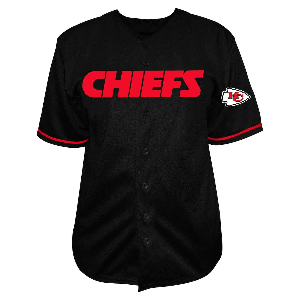 Fanatics Patrick Mahomes Kansas City Chiefs Big & Tall Baseball Button-Up Shirt Black