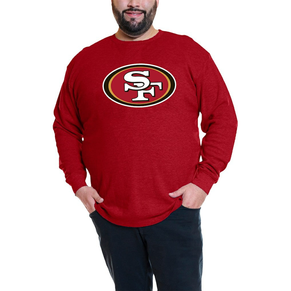 Fanatics Christian McCaffrey San Francisco 49ers Big & Tall Thermal Waffle Long Sleeve T-Shirt Scarlet