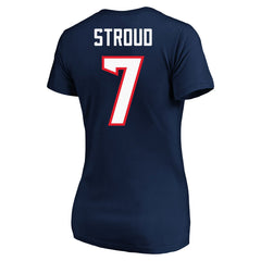 C.J. Stroud Houston Texans Women's Plus Size Fair Catch Name & Number Scoop Neck T-Shirt Navy