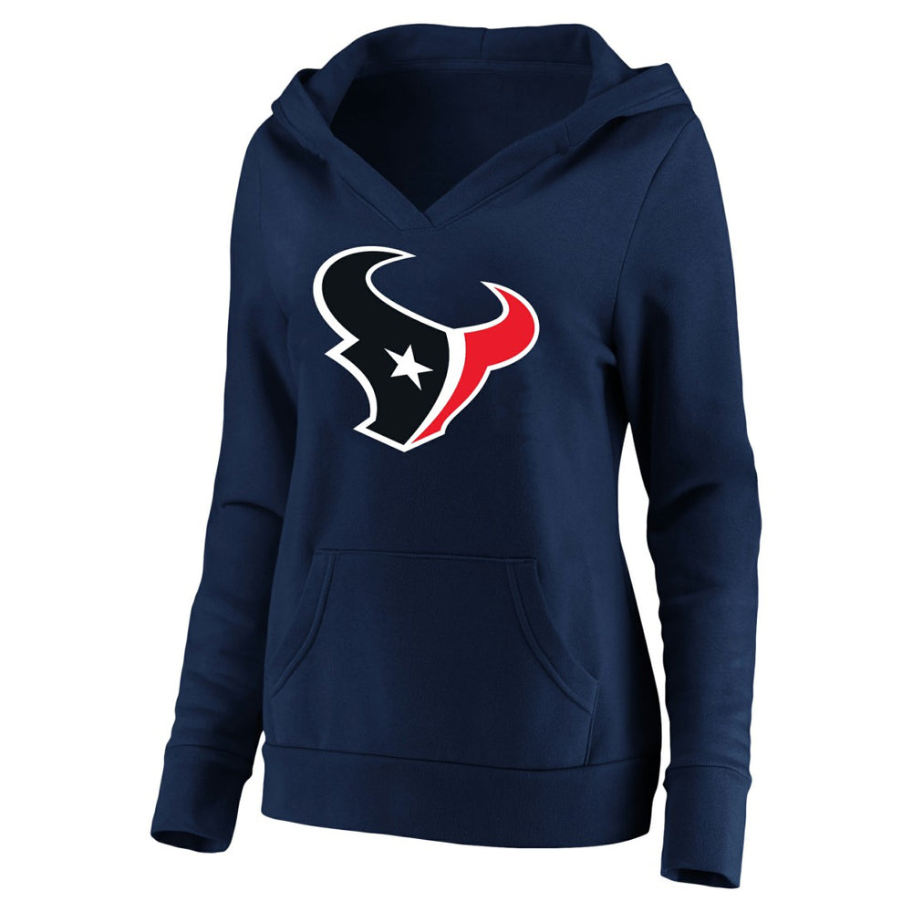 Fanatics C.J. Stroud Houston Texans Women's Plus Size Player Name & Number V-Neck Pullover Hoodie Navy