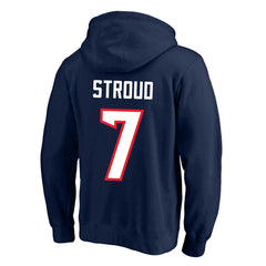 Fanatics C.J. Stroud Houston Texans Big & Tall Name & Number Fleece Pullover Hoodie Navy