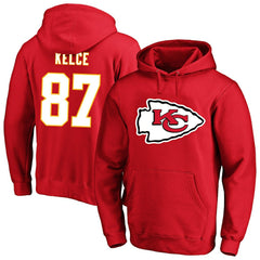 Fanatics Travis Kelce Kansas City Chiefs Big & Tall Name & Number Fleece Pullover Hoodie Red