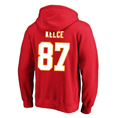 Fanatics Travis Kelce Kansas City Chiefs Big & Tall Name & Number Fleece Pullover Hoodie Red