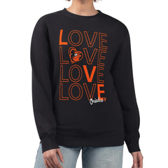 Baltimore Orioles G-III 4Her by Carl Banks Women's Love Team Logo Fleece Pullover Sweatshirt - Black - MLB Online