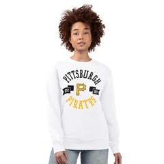 Pittsburgh Pirates G-III 4Her by Carl Banks Women's Team Logo Fleece Pullover Sweatshirt - White - MLB Sale