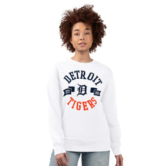 Detroit Tigers G-III 4Her by Carl Banks Women's Team Logo Fleece Pullover Sweatshirt - White - MLB Sale
