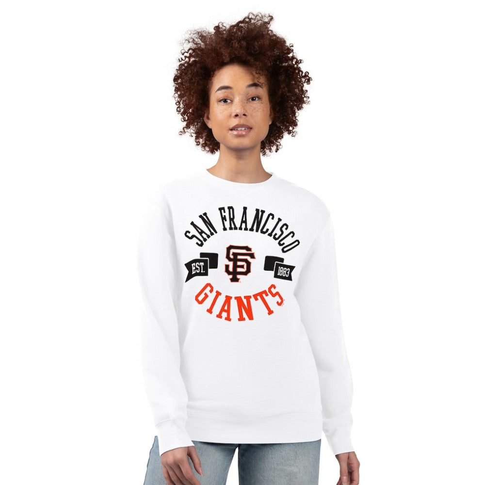 San Francisco Giants G-III 4Her by Carl Banks Women's Team Logo Fleece Pullover Sweatshirt - White - MLB Discount