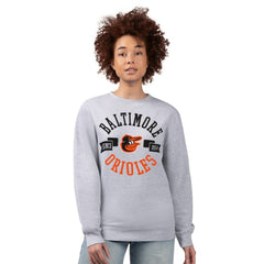 Baltimore Orioles G-III 4Her by Carl Banks Women's Team Logo Fleece Pullover Sweatshirt - Heather Gray - MLB Discount