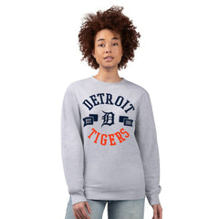 Detroit Tigers G-III 4Her by Carl Banks Women's Team Logo Fleece Pullover Sweatshirt - Heather Gray - MLB Sale