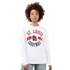 St. Louis Cardinals G-III 4Her by Carl Banks Women's Team Logo Fleece Pullover Sweatshirt - White - MLB Lifestyle