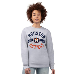 Houston Astros G-III 4Her by Carl Banks Women's Team Logo Fleece Pullover Sweatshirt - Heather Gray - MLB Online