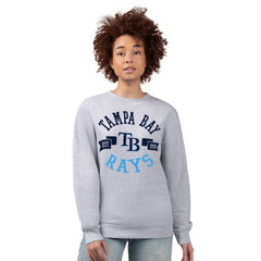 Tampa Bay Rays G-III 4Her by Carl Banks Women's Team Logo Fleece Pullover Sweatshirt - Heather Gray - MLB Sale