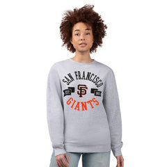 San Francisco Giants G-III 4Her by Carl Banks Women's Team Logo Fleece Pullover Sweatshirt - Heather Gray - MLB Online