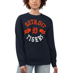 Detroit Tigers G-III 4Her by Carl Banks Women's Team Logo Fleece Pullover Sweatshirt - Navy - MLB Online