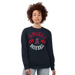 Los Angeles Angels G-III 4Her by Carl Banks Women's Team Logo Fleece Pullover Sweatshirt - Navy - MLB Discount