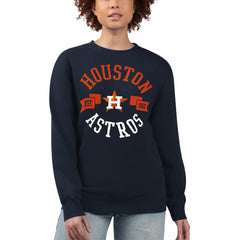 Houston Astros G-III 4Her by Carl Banks Women's Team Logo Fleece Pullover Sweatshirt - Navy - MLB Online