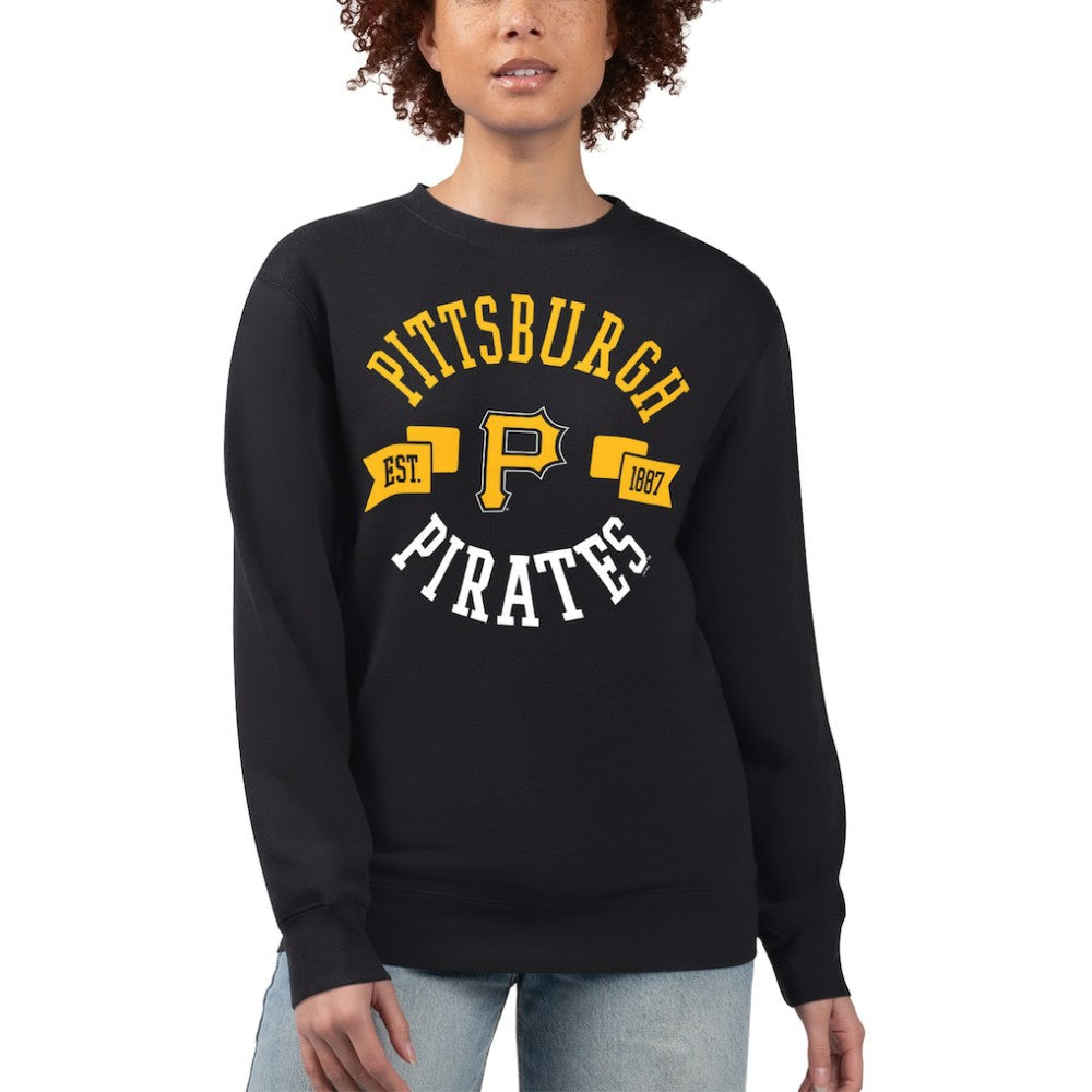 Pittsburgh Pirates G-III 4Her by Carl Banks Women's Team Logo Fleece Pullover Sweatshirt - Black - MLB Online