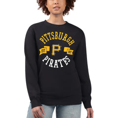 Pittsburgh Pirates G-III 4Her by Carl Banks Women's Team Logo Fleece Pullover Sweatshirt - Black - MLB Online