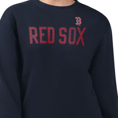 Boston Red Sox G-III 4Her by Carl Banks Women's Dot Print Team Logo Fleece Pullover Sweatshirt - Navy - MLB Discount