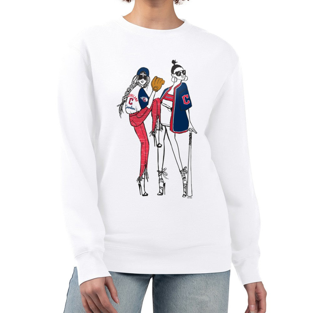 Cleveland Guardians G-III 4Her by Carl Banks Women's Baseball Girls Fleece Pullover Sweatshirt - White - MLB Online