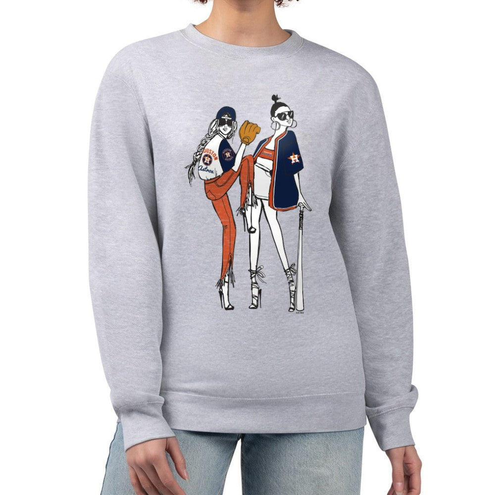 Houston Astros G-III 4Her by Carl Banks Women's Baseball Girls Fleece Pullover Sweatshirt - Heather Gray - MLB Online