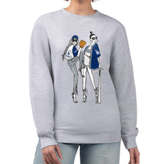 Los Angeles Dodgers G-III 4Her by Carl Banks Women's Baseball Girls Fleece Pullover Sweatshirt - Heather Gray - MLB Lifestyle