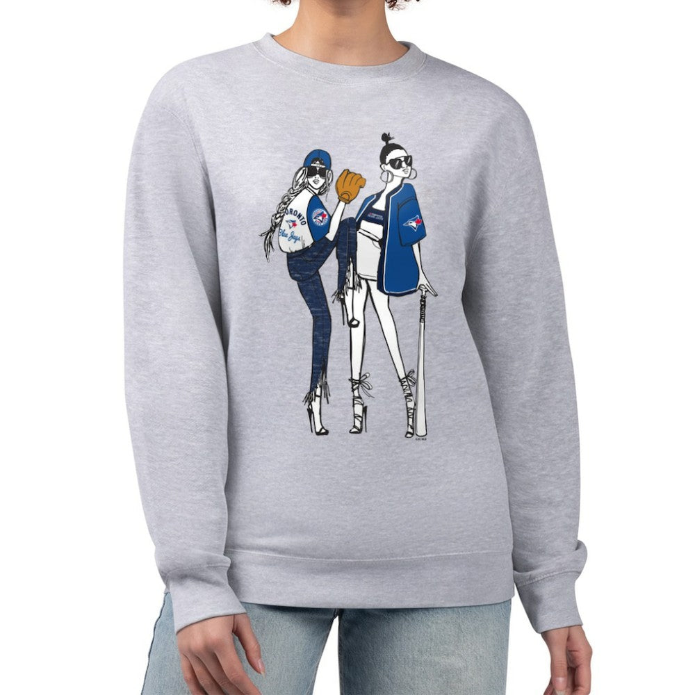 Toronto Blue Jays G-III 4Her by Carl Banks Women's Baseball Girls Fleece Pullover Sweatshirt - Heather Gray - MLB on Sale