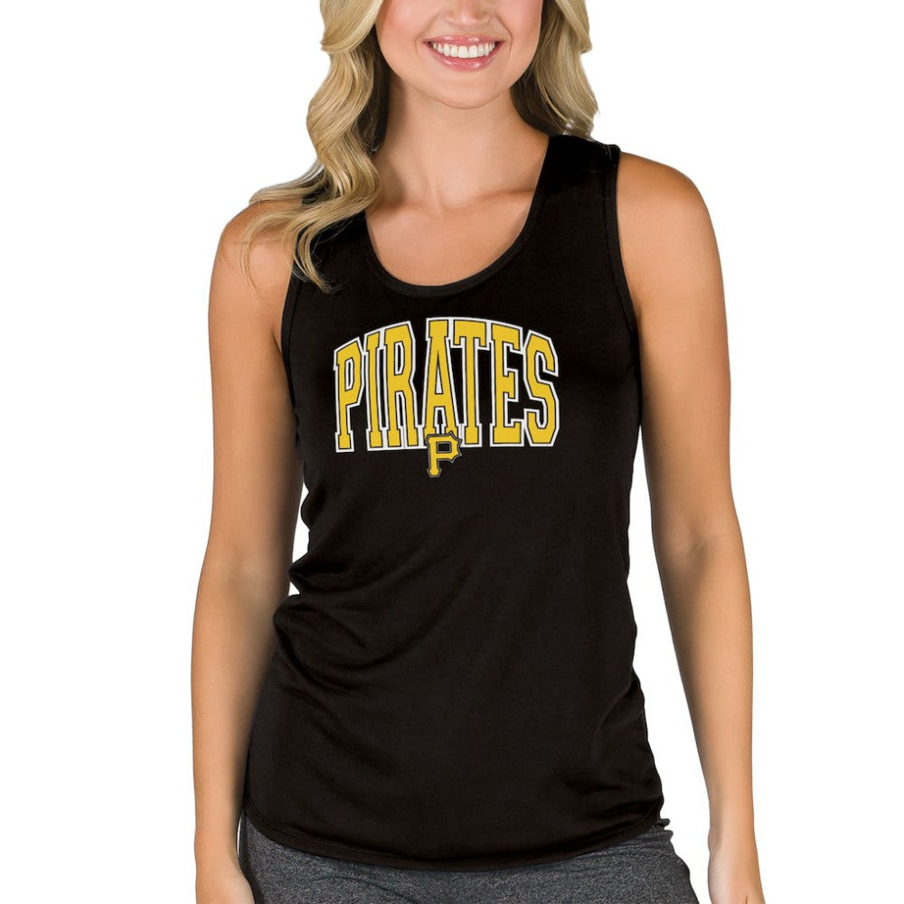 Pittsburgh Pirates Concepts Sport Women's Marathon Racerback Tank Top - Black - MLB Discount