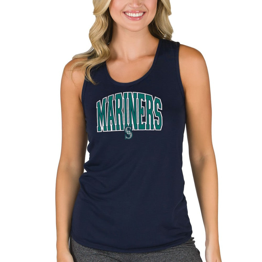 Seattle Mariners Concepts Sport Women's Marathon Racerback Tank Top - Navy - MLB on Sale