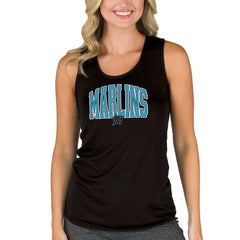 Miami Marlins Concepts Sport Women's Marathon Racerback Tank Top - Black - MLB on Sale