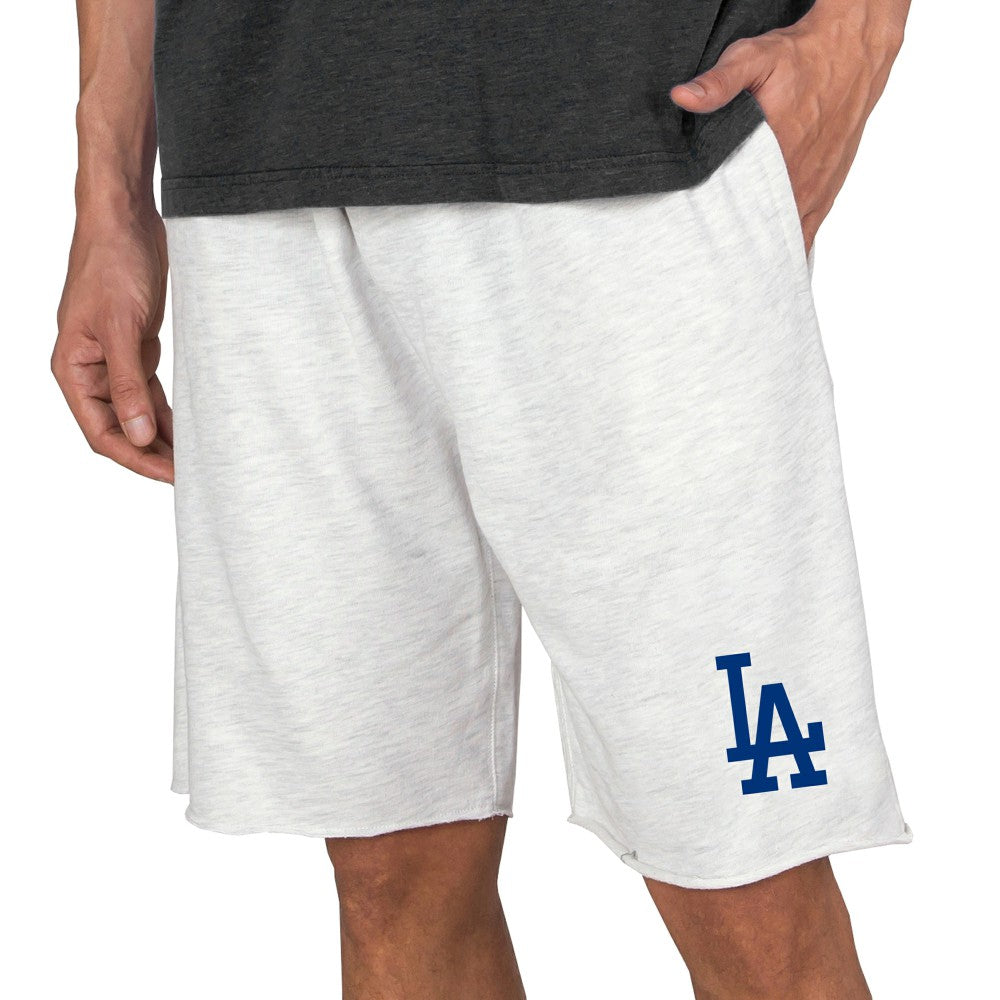 Los Angeles Dodgers Concepts Sport Mainstream Terry Tri-Blend Shorts - Oatmeal - MLB Lifestyle