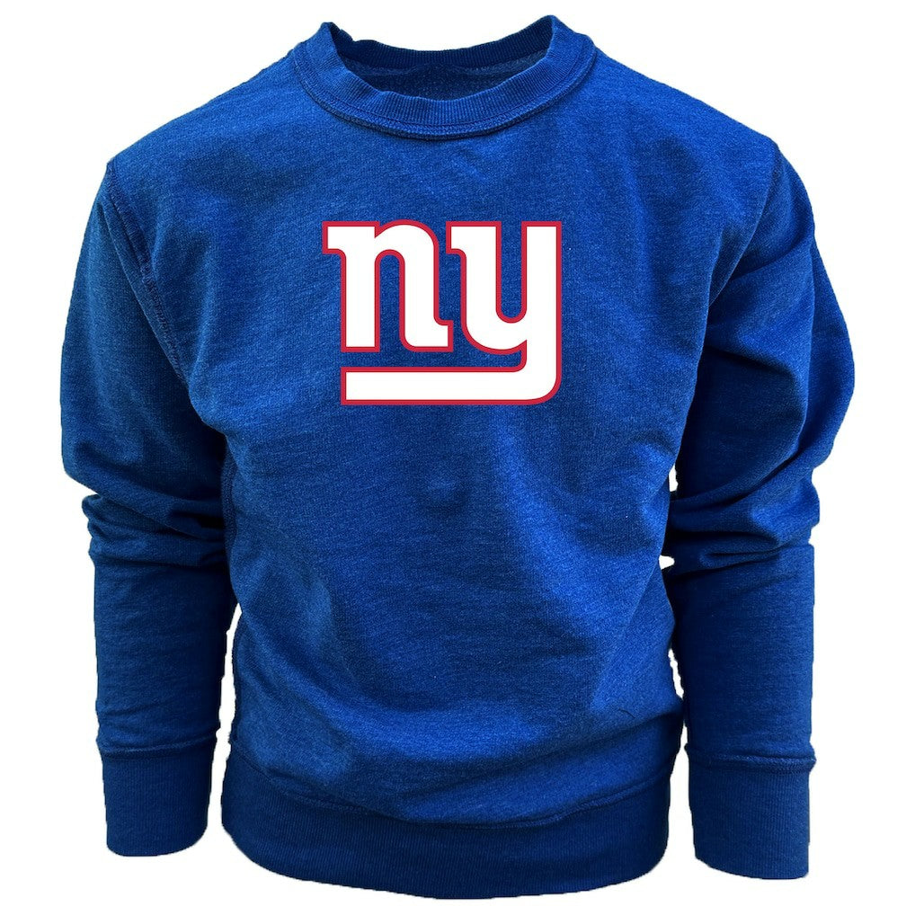 New York Giants Wes & Willy Youth Reversible Fleece Pullover Sweatshirt Royal