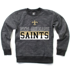 New Orleans Saints Wes & Willy Youth Reversible Fleece Pullover Sweatshirt Black