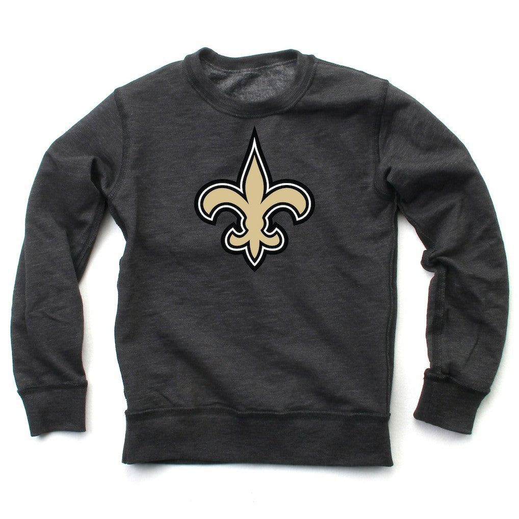 New Orleans Saints Wes & Willy Youth Reversible Fleece Pullover Sweatshirt Black