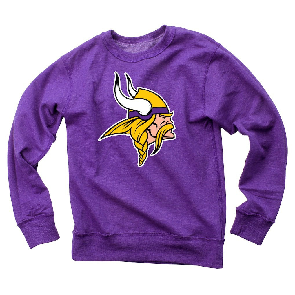 Minnesota Vikings Wes & Willy Youth Reversible Fleece Pullover Sweatshirt Purple
