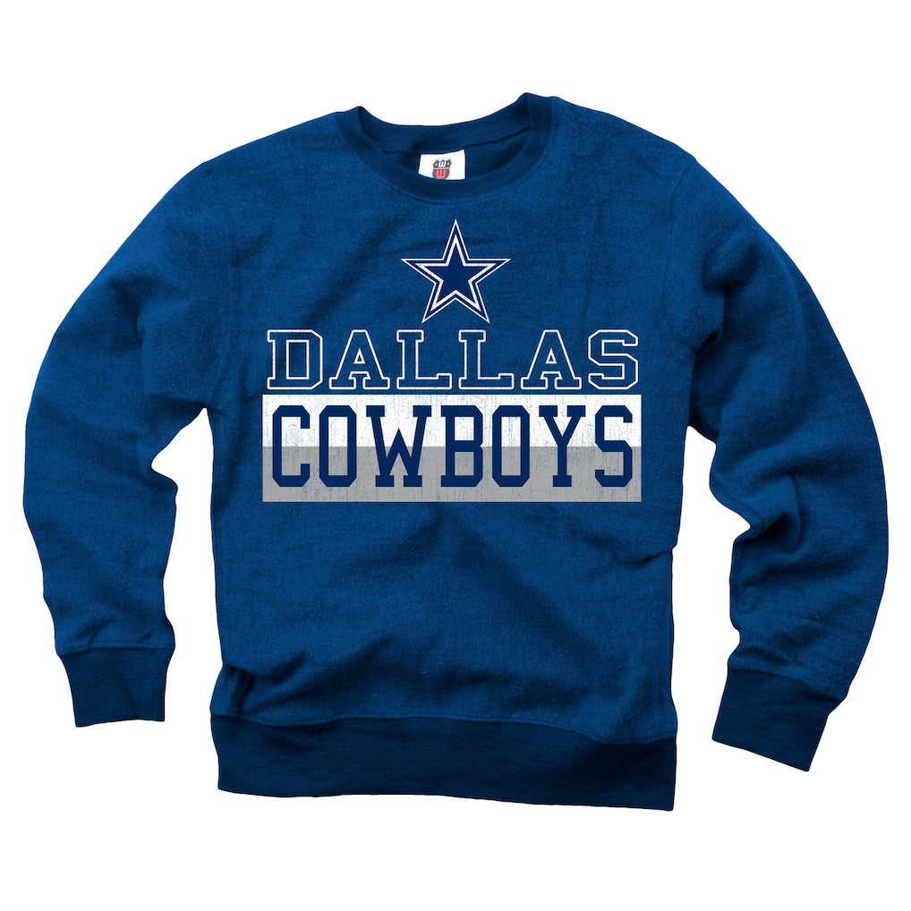 Dallas Cowboys Wes & Willy Youth Reversible Fleece Pullover Sweatshirt Navy
