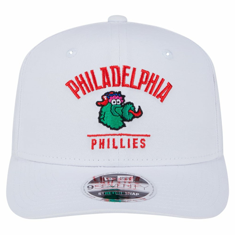 Philadelphia Phillies New Era City Arch Phanatic 9SEVENTY Stretch-Snap Adjustable Hat - White - New Era on Sale