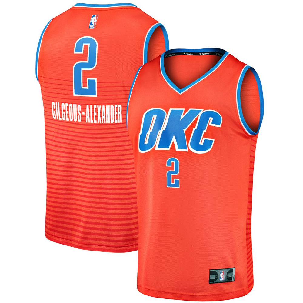 Shai Gilgeous-Alexander Oklahoma City Thunder Fast Break Player Jersey Statement Edition Orange | Fanatics online