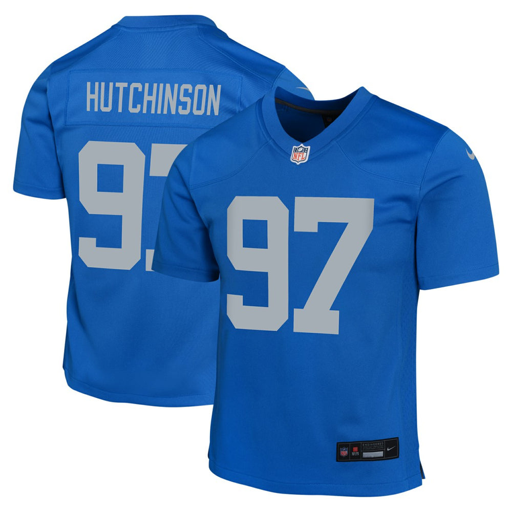 Nike Aidan Hutchinson Detroit Lions Youth Game Jersey Blue