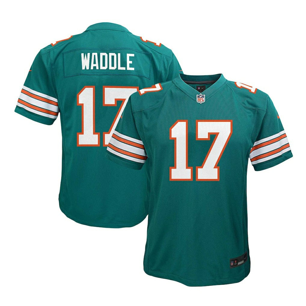 Nike Jaylen Waddle Miami Dolphins Youth Game Jersey Aqua