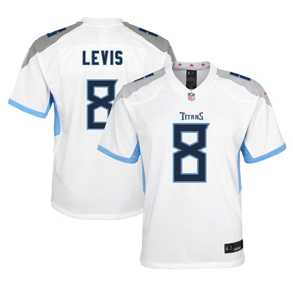 Nike Will Levis Tennessee Titans Youth Game Jersey White