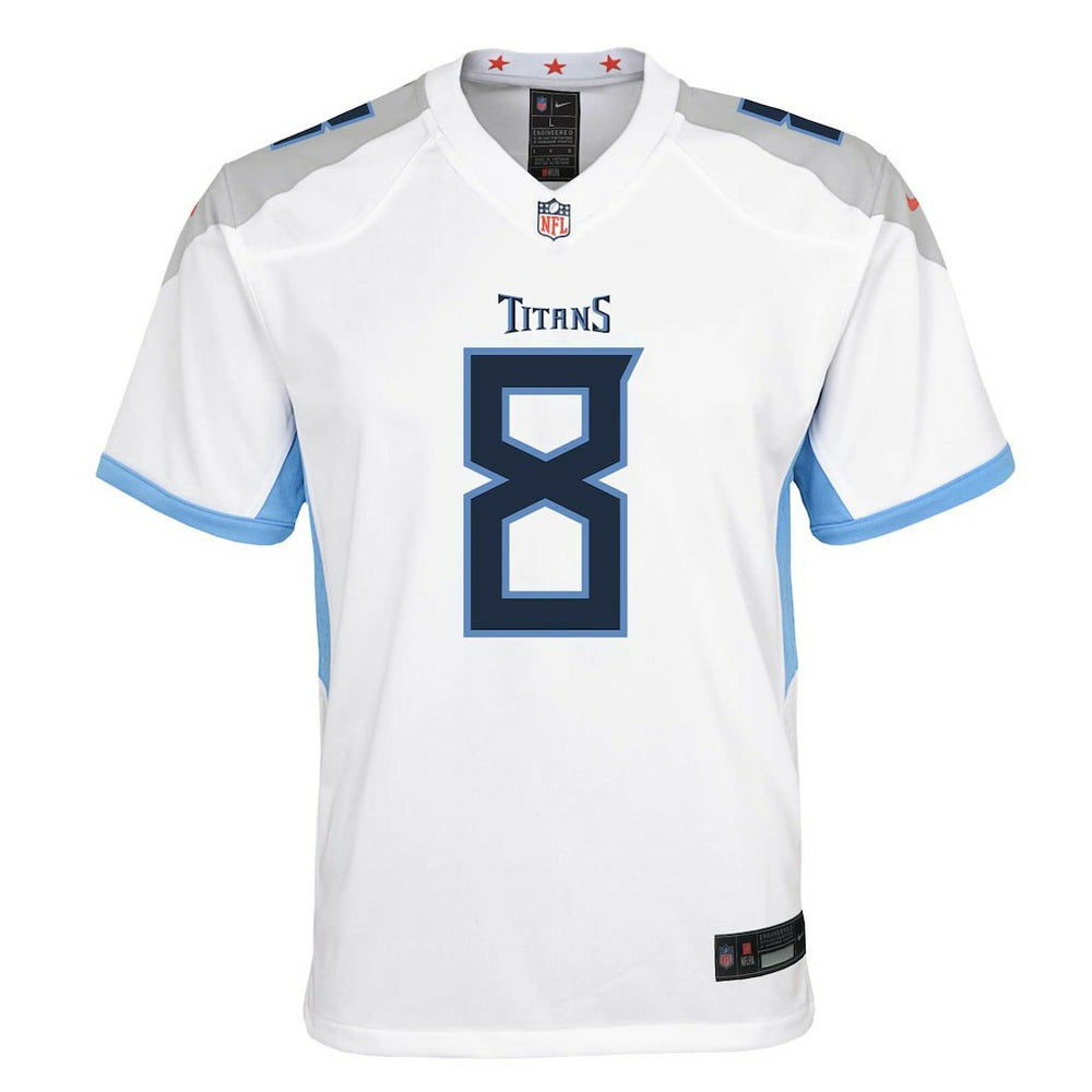 Nike Will Levis Tennessee Titans Youth Game Jersey White