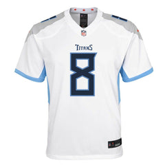 Nike Will Levis Tennessee Titans Youth Game Jersey White