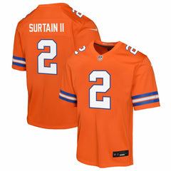 Nike Patrick Surtain II Denver Broncos Youth Game Jersey Orange