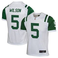 Nike Garrett Wilson New York Jets Youth Game Jersey White