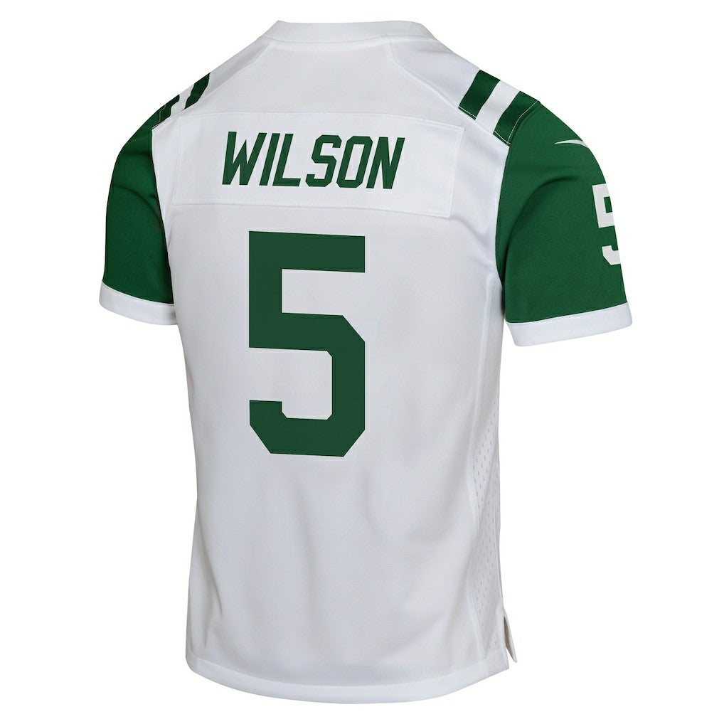 Nike Garrett Wilson New York Jets Youth Game Jersey White