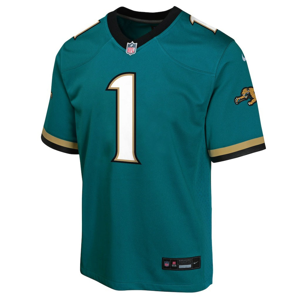 Nike Travis Etienne Jacksonville Jaguars Youth Game Jersey Teal