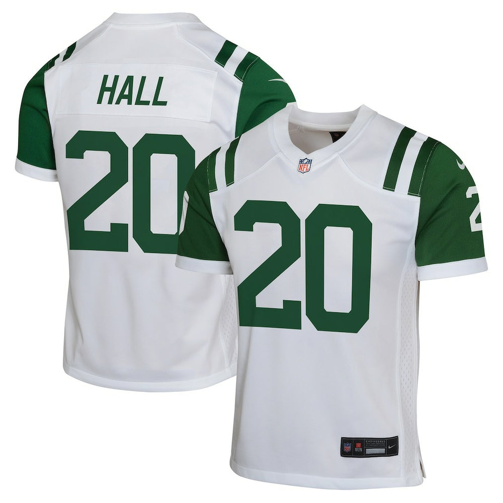 Nike Breece Hall New York Jets Youth Game Jersey White