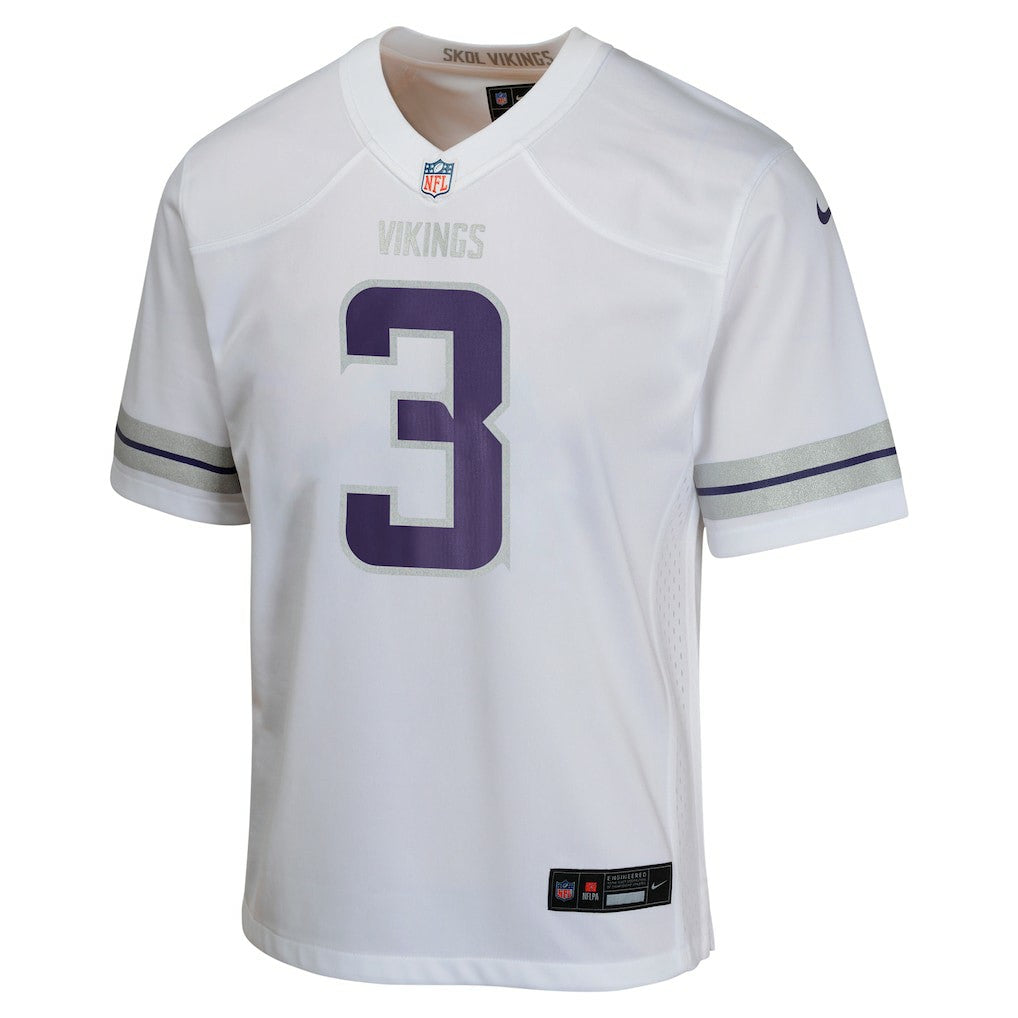 Nike Jordan Addison Minnesota Vikings Youth Game Jersey White