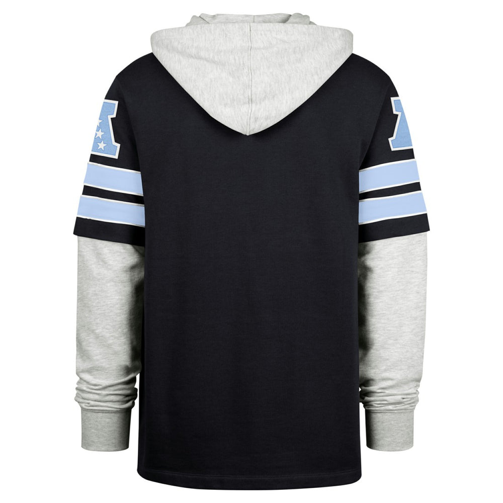 47 brand Tennessee Titans '47 Double Header Blitz Cornerback Pullover Hoodie Navy